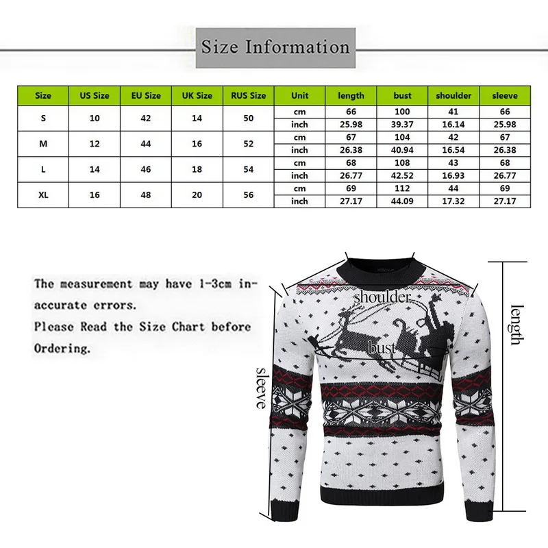 HEFLASHOR Зимний Рождественский шерстяной свитер мужской с принтом модный в горошек