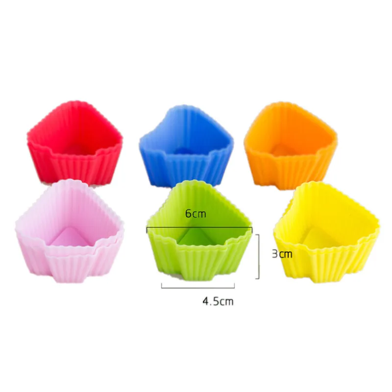 12 шт Многоразовые 3D чашки торта силиконовые стаканчики для маффинов кекс молд