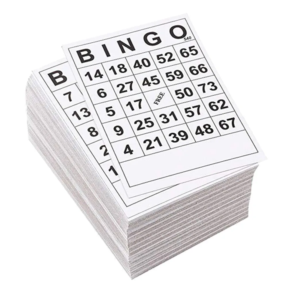 

60pcs BINGO Game Paper Cards 60 Sheets 60 Cards Single Design 6 x 7 Inches