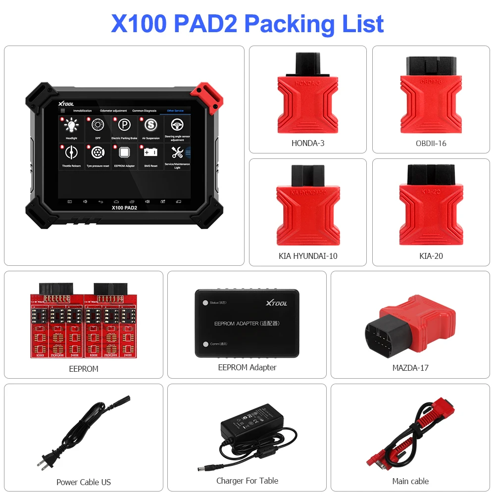 XTOOL X100 PAD2 Pro с KC100 KS01 программатор ключей для VW 4th5th immo Toyota ключ потеря DPF ABS OBD2