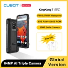 Cubot KingKong 7, IP68 водонепроницаемый смартфон, 8ГБ ОЗУ, 128ГБ ПЗУ (расширенна 256 ГБ), тройная камера 64МП, Селфи камера 32МП, экран FHD + 6,36 дюйма, 5000мАч, NFC, Android 11, 4G две SIM-карты,мобильные телефоны
