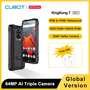 Cubot KingKong 7, IP68 водонепроницаемый смартфон, 8ГБ ОЗУ, 128ГБ ПЗУ (расширенна 256 ГБ), тройная камера 64МП, Селфи камера 32МП, экран FHD + 6,36 дюйма, 5000мАч, NFC, Android 11, 4G две SIM-карты,мобильные телефоны