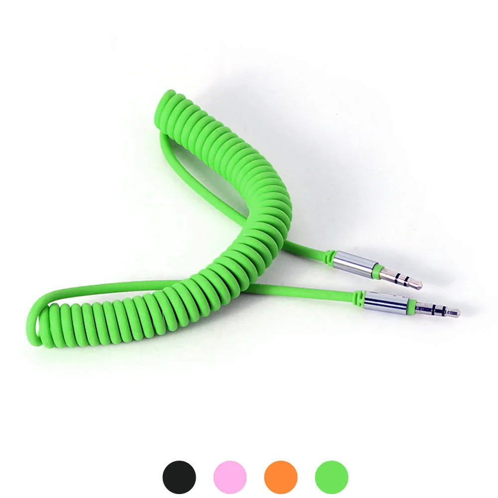 New 3.5mm Coiled Auxiliary Cable Audio Stereo Male To Flat Aux Cord 1M For Mp3/Speaker/Car Suppion Z0310 | Компьютеры и офис