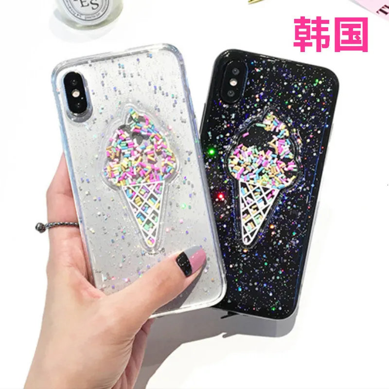 Для iPhone Candy ice cream XS чехол для Apple 11 x plus Женская Блестящая силиконовая Мягкая