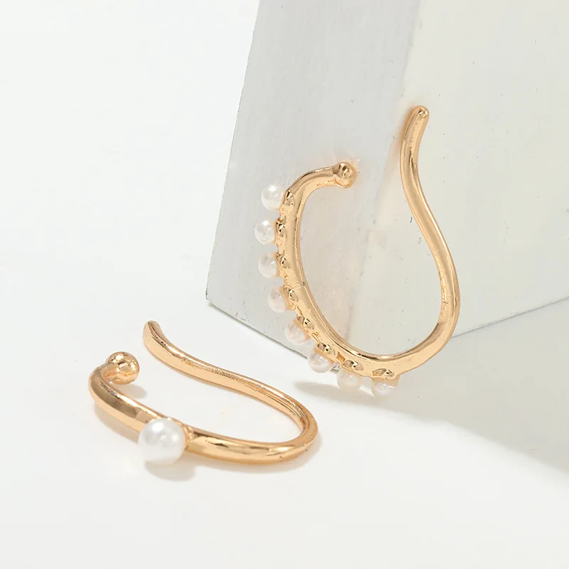 

2021 Ear Jewelry Pearl C-shaped Clip rings Party Accessories for Women