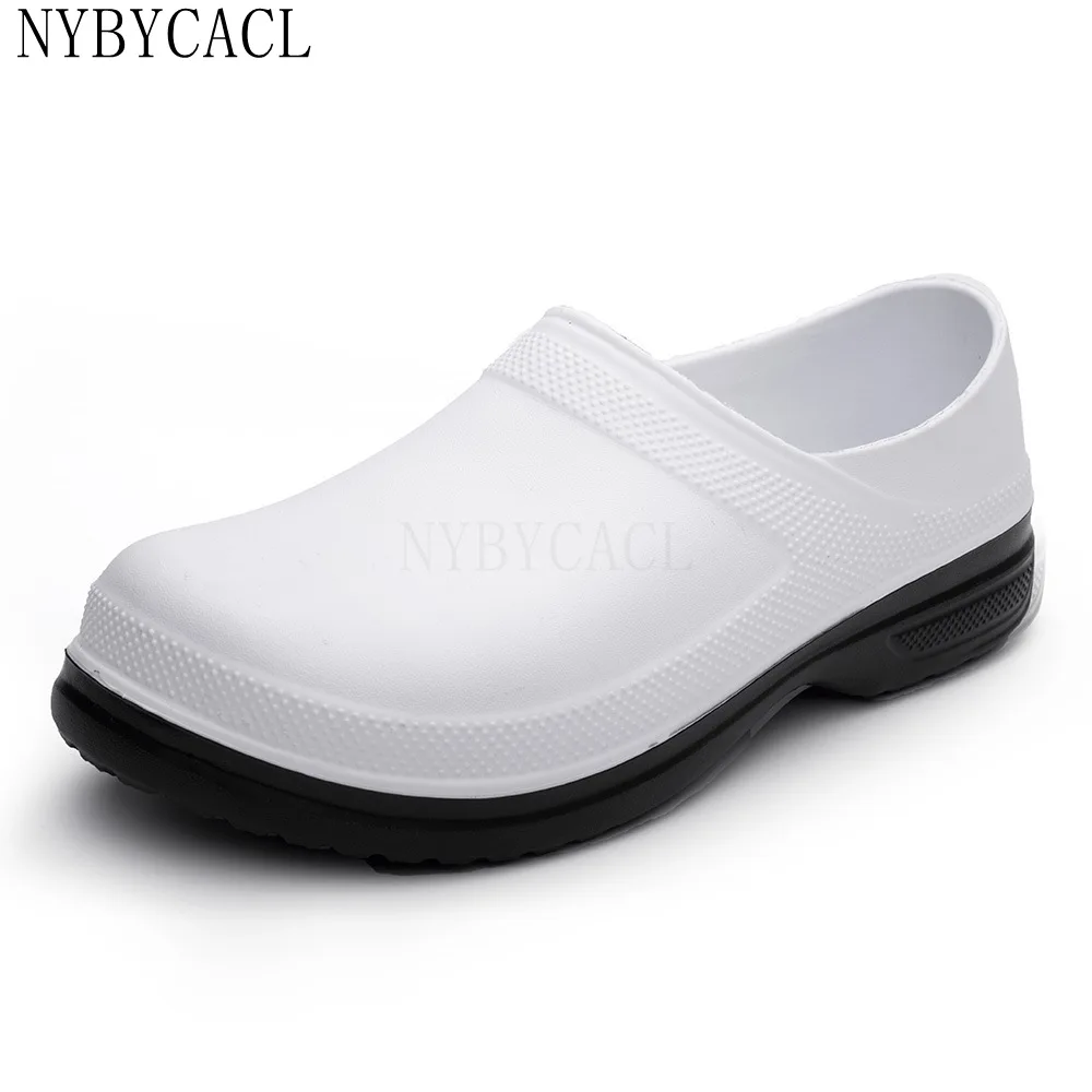 

Men Non-Slip Work Rain Shoes Breathable Oil-Proof Chef Shoes Waterproof Car Wash Shoes Woman galoshes Unisex Rubber rainshoes