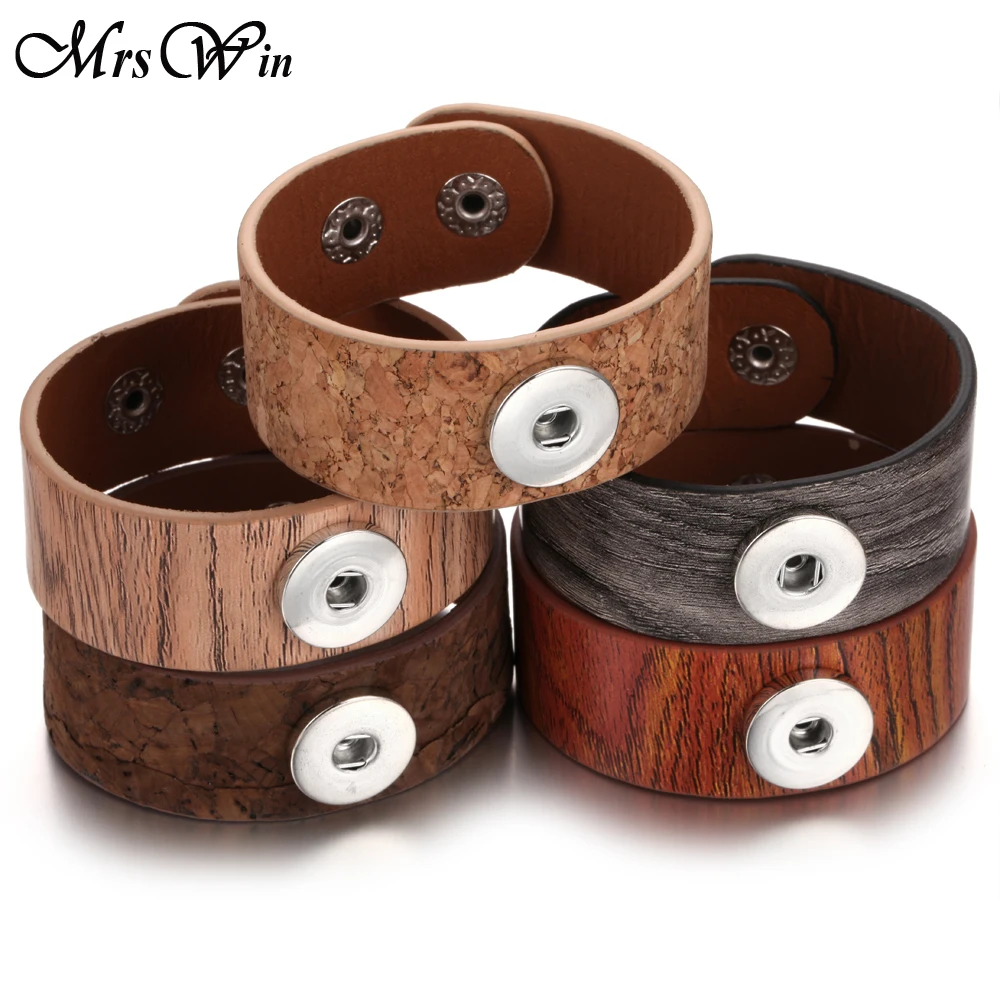 Кожаный браслет в стиле ретро из плетеной кожи 18 цветов ручной работы с кнопками