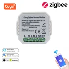 Умный диммер Tuya ZigBee 3,0, модуль переключателя с нейтральным переключателем на 12 клавиши, 2-сторонний беспроводной смарт светильник ель, реле Google Home Alexa Echo