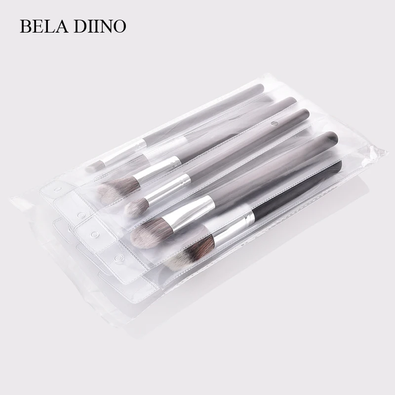 Черная деревянная ручка набор кистей для макияжа мягкий нейлон основа волос