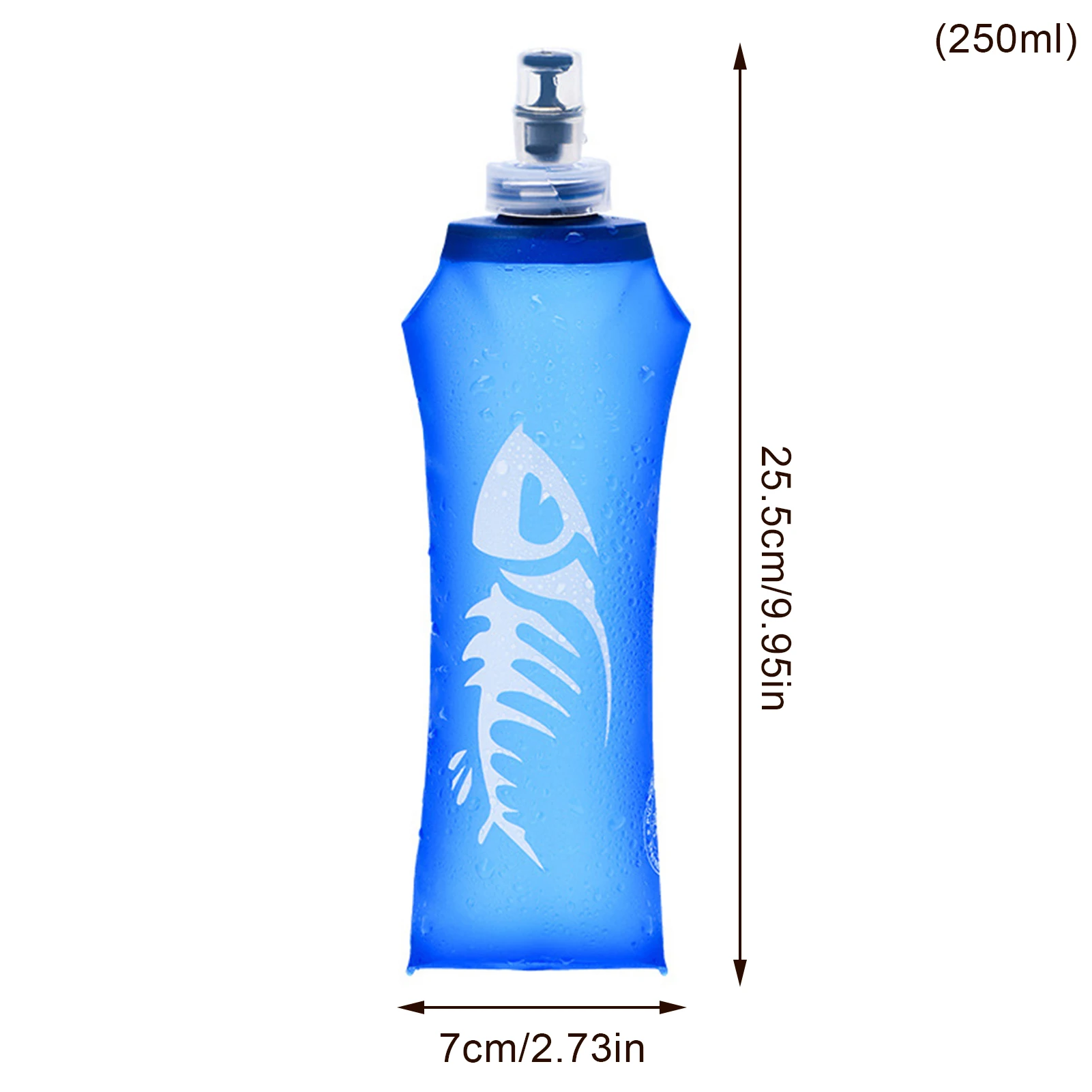 

250ml 500ml Soft Flask Folding Collapsible Water Bottle TPU BPA Free For Running Hydration Pack Waist Bag Vest