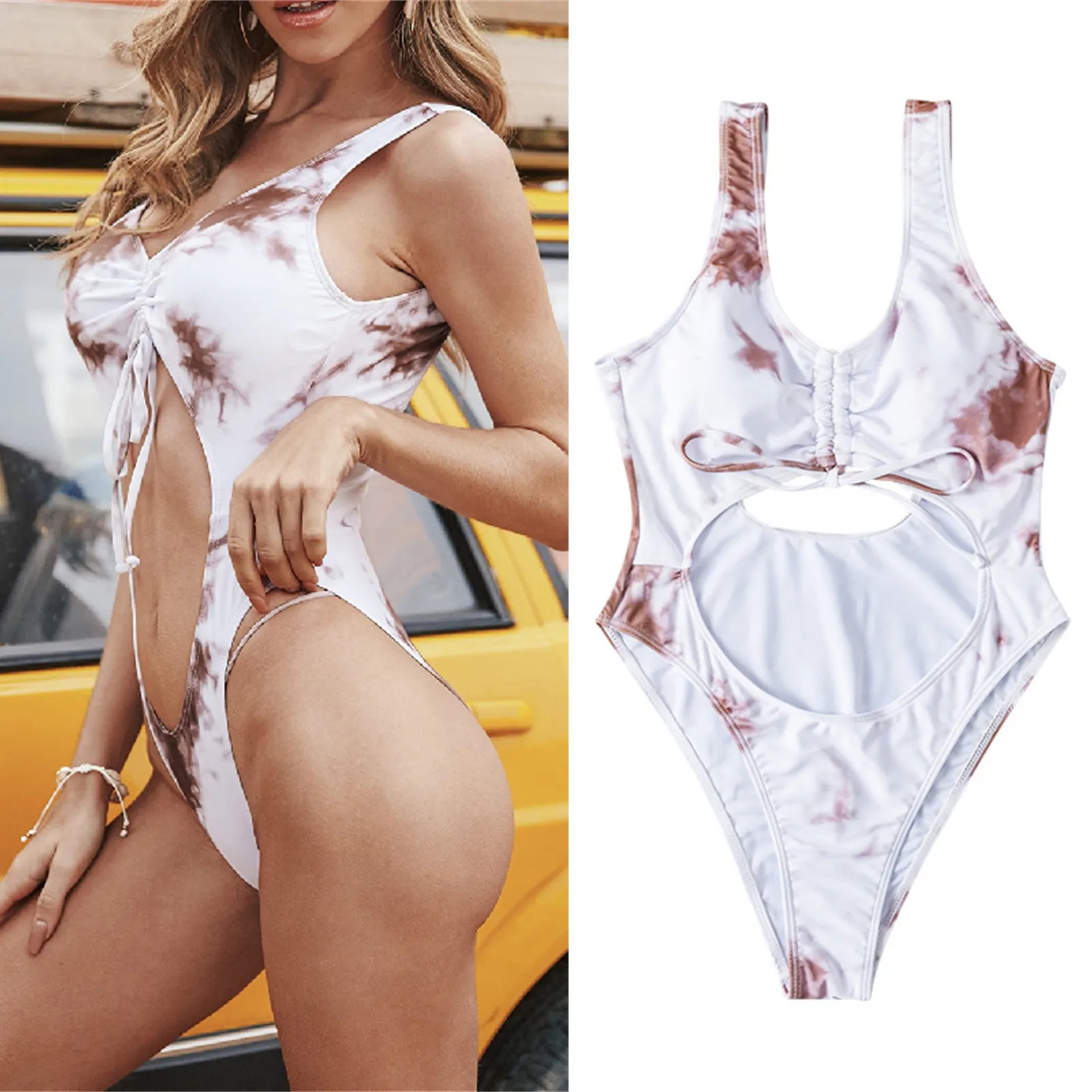 

Swimsuit For Women Swimwear Women Push Sexy Tie-Dye Solid Bandage Fashion Bikini Swimsuit Suit Hollow Swimsuit Push Up Swimsuits