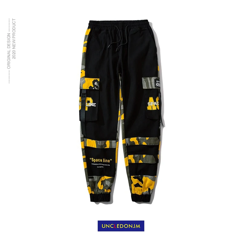 UNCLEDONJM уличная камуфляжная карго Брюки мужские 2020 s хип хоп джоггеры брюки карманы