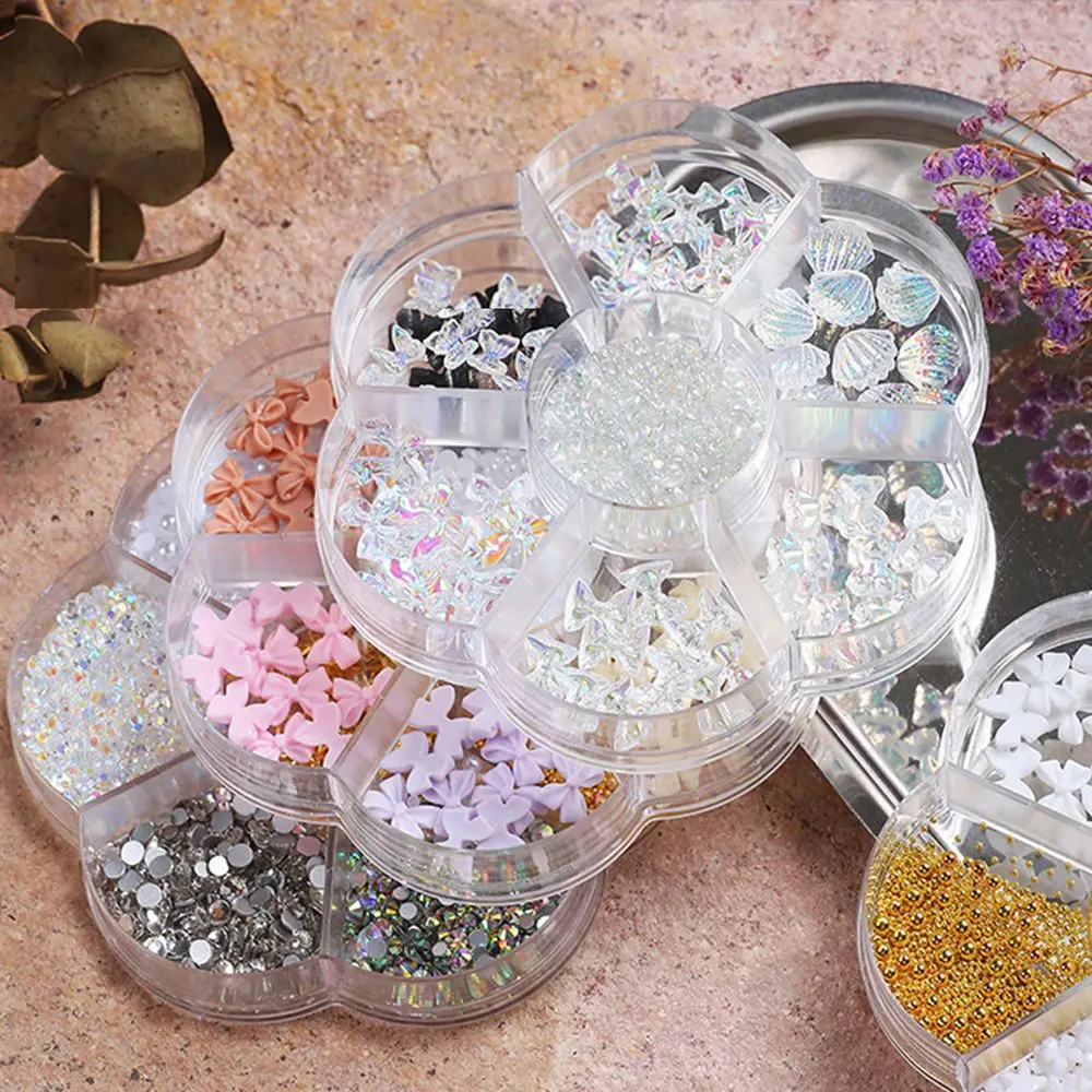 

Bear Aurora Crystal Beads Manicure Accessories DIY Nail Art Supplies Mixed Nail Charms set 3D Nail Art Decorations