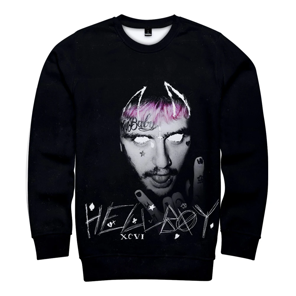 

WAWNI Unisex Lil Peep Fashion Round Neck Sweatshirt Harajuku Hip Hop Streetwear Round Neck Sweatshirt Polyester Fabric Leisure