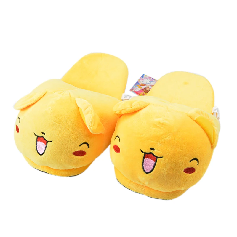 Card Captor Sakura Kero/зимние домашние тапочки; плюшевая обувь с героями мультфильмов; мягкие зимние теплые домашние тапочки; домашняя нескользящая обувь