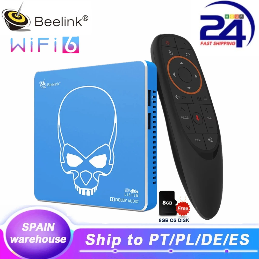ТВ-приставка Beelink GT King Pro Android 9 0 Amlogic S922X-H WiFi 6 4 ГБ 64 Google Voice 4K Hi-Fi HDD медиаплеер |