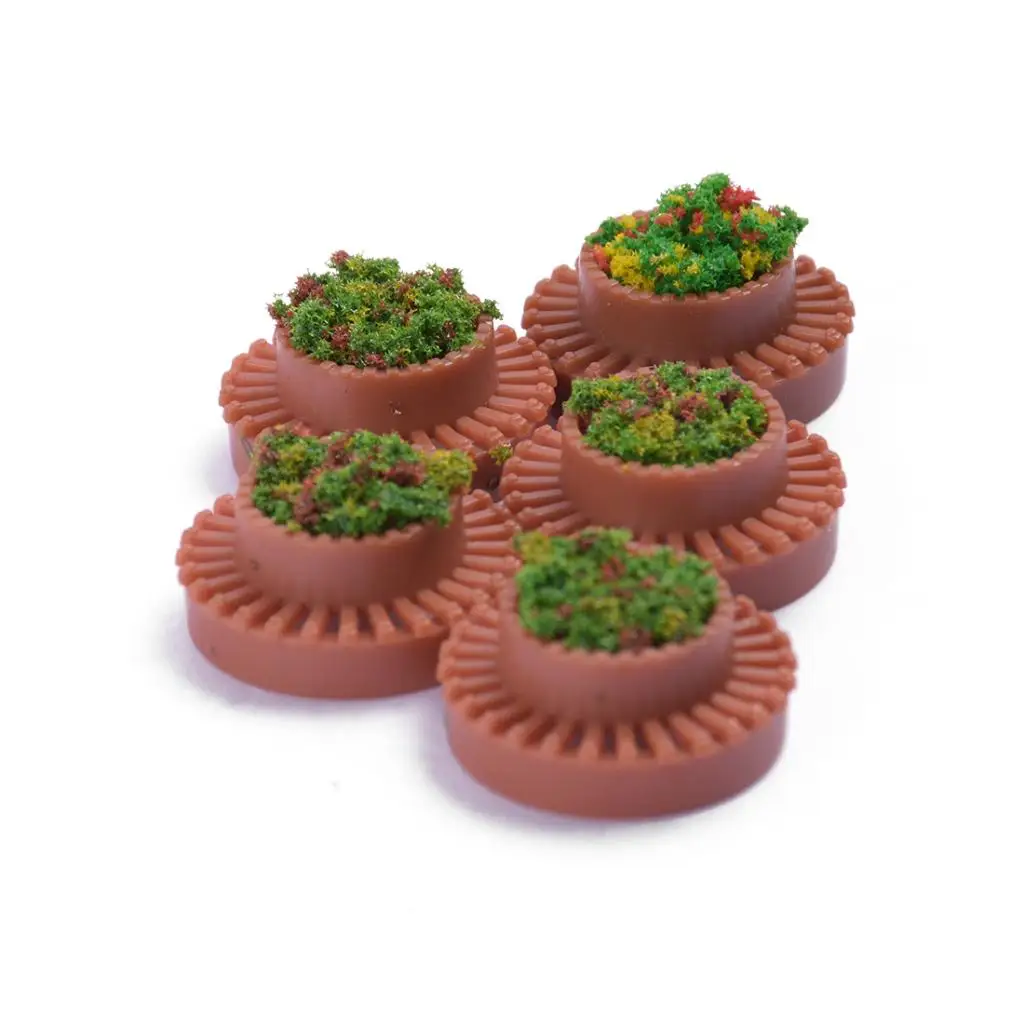 Пластиковые цветочные кровати для кукольного домика сделай сам масштаб 1:150 5 шт. |