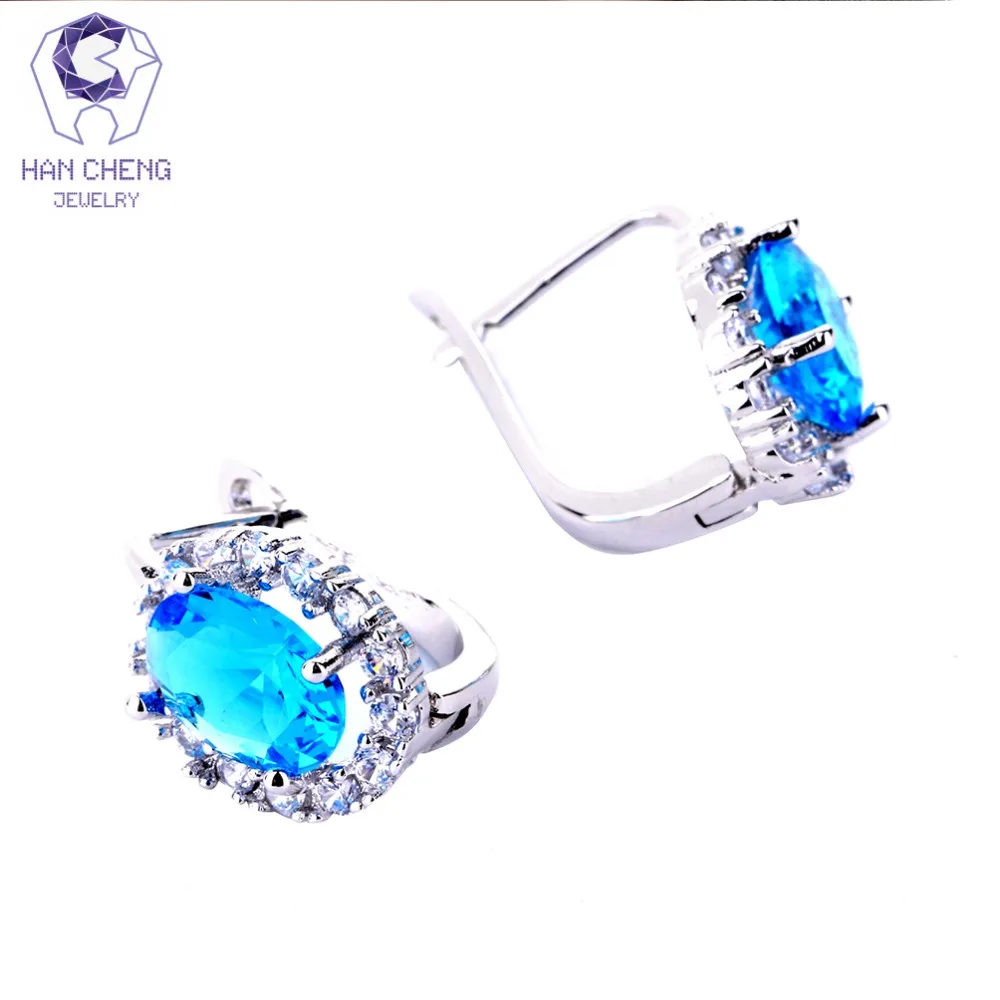 HanCheng новые модные Очаровательные Полые Круглые посеребренные серьги-гвоздики с