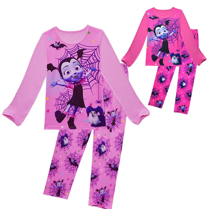 Детские пижамные комплекты для девочек; Пижама vampirina; детская пижама; Пижама vampirin; одежда для сна; домашняя одежда; детская пижама с героями мультфильмов; комплект одежды на Хэллоуин