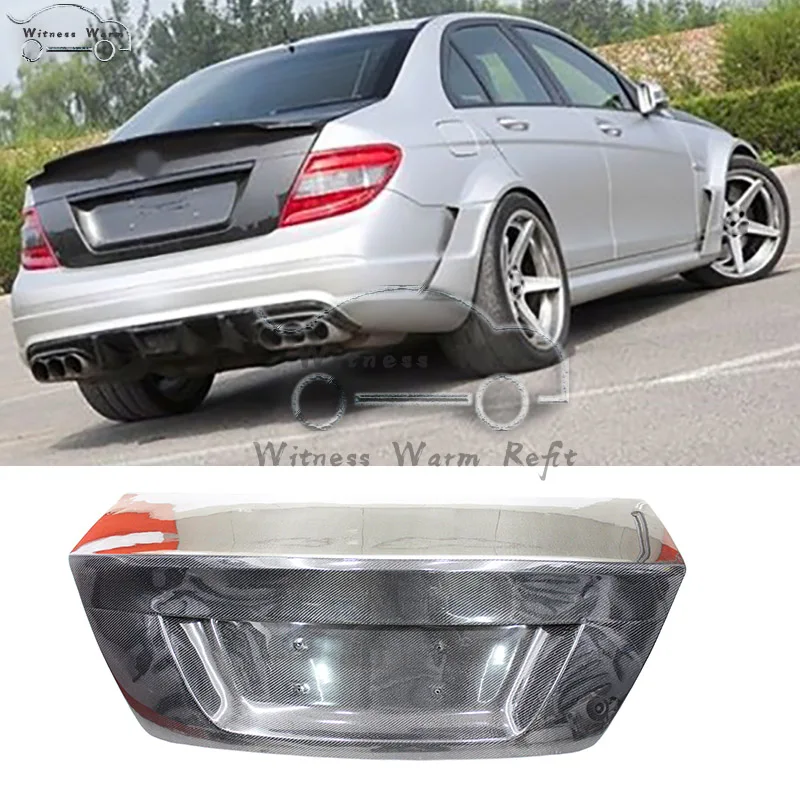 W204 C200 C300 C260 Задняя Крышка багажника из углеродного волокна для Mercedes Benz C Class