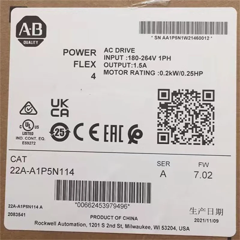 Spot Allen-Bradley Frequency Converter  22A-A1P5N114 22AA1P5N114