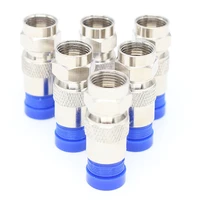 10pcs rg6 compression connectors universal waterproof extrusion f head 75 5 cable coaxial tool electrical equipment accessories