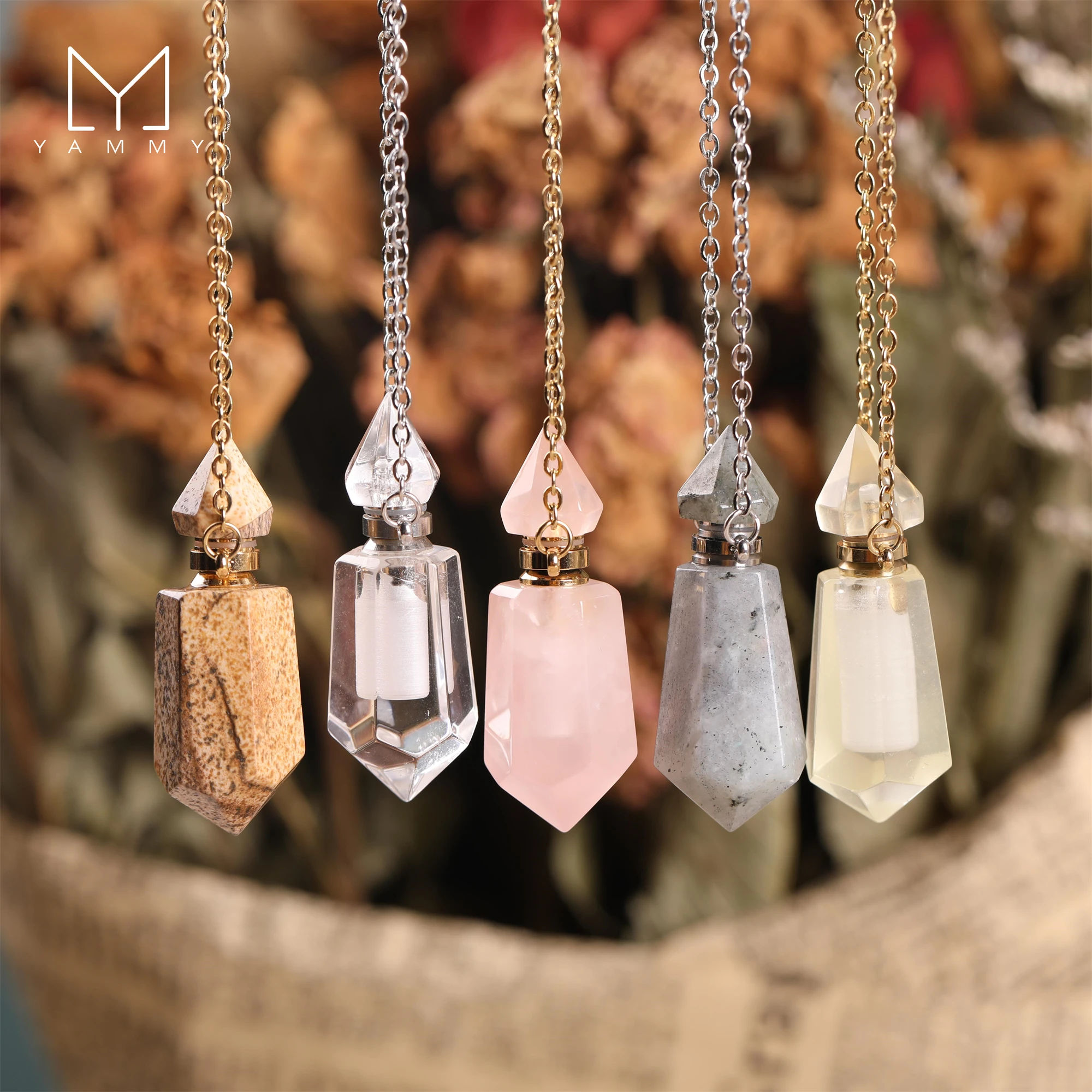 Женское Ожерелье с эфирным маслом Yammy Fine флюоритовая Хрустальная - купить по