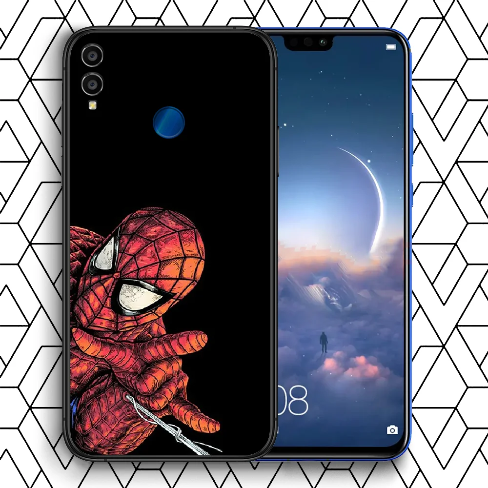 

Spiders Super hero Man Phone Case Cover Hull For HUAWEI Honor 7a 8s 8a 8x 9 9x 10 20 i Lite Pro black Funda Fashion Prime Pretty
