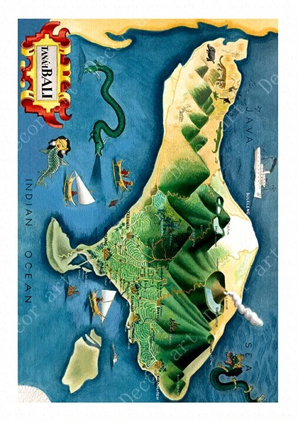 Индонезийские Бали летние праздники путешествия холст картины винтажные стены