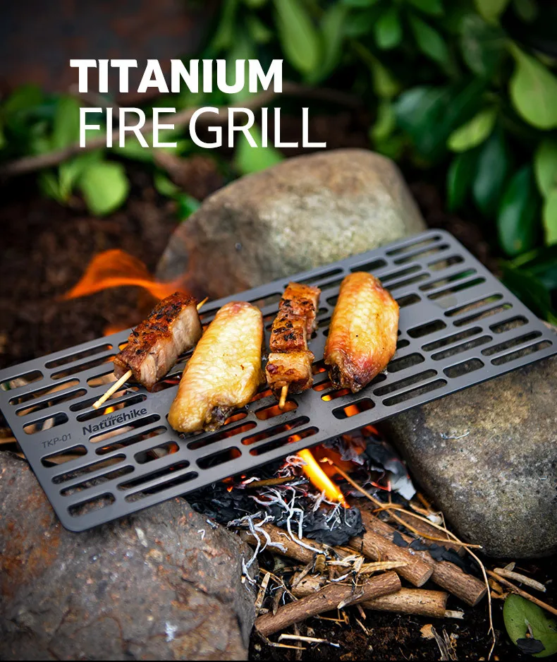 

Naturehike Titanium Grill Net Charcoal Barbecue Plate For Outdoor BBQ Camping hiking
