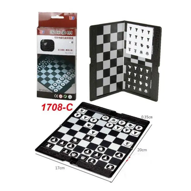Магнитный складной кошелек для шахматных Мини Портативный Тонкий шахматный |