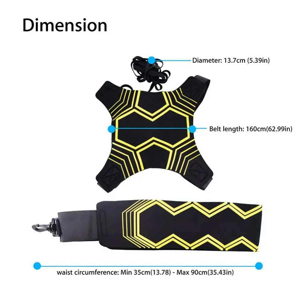 

New Adjustable Football Kick Trainer Soccer Kicker Training Aid Equipment Waist Belt