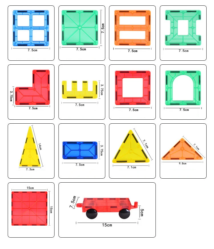 Magnetic Building Blocks Transparent Big Size Construction Set Tiles Toys for Children Educational Dropship | Игрушки и хобби