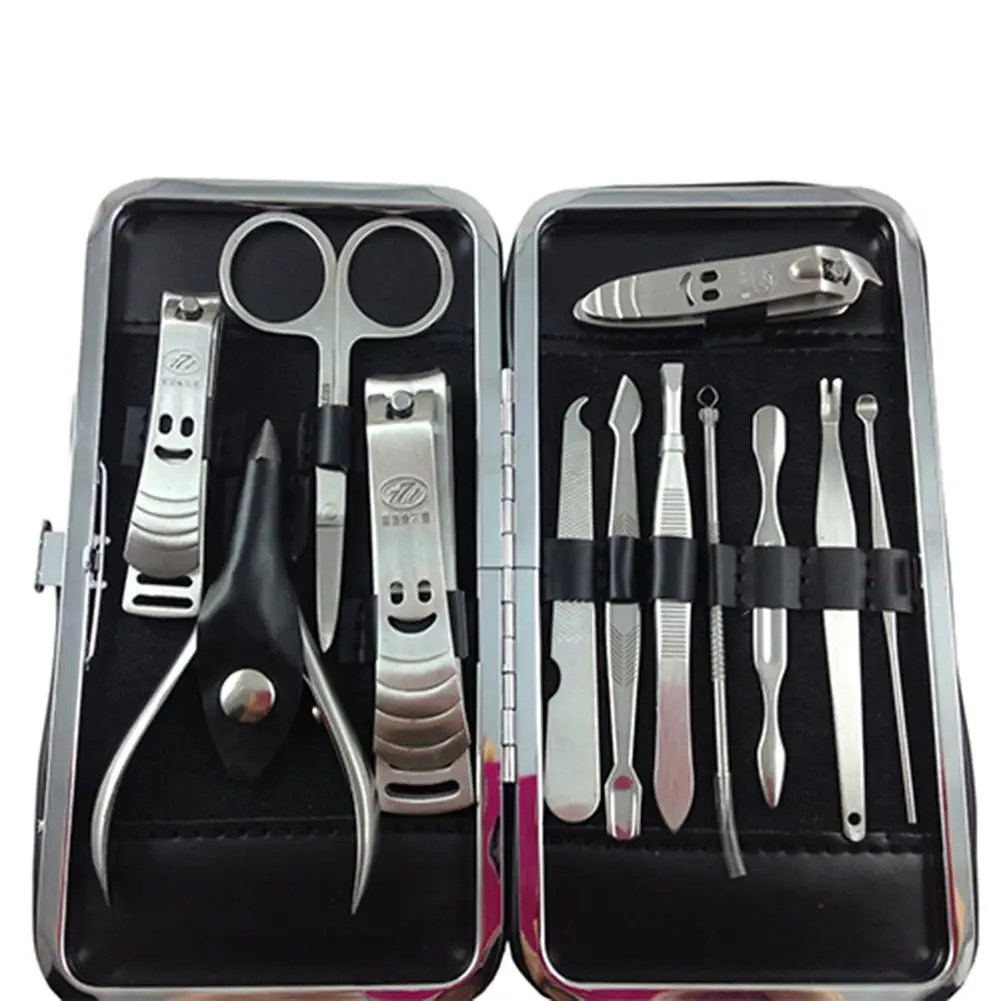 

12 Pcs Manicure Set Manicure Pedicure Set Nail Clippers Scissors Grooming Kit