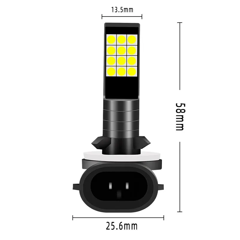 2PCS LED Car Fog Light 881 Type 12V High Quality White/Yellow Super Bright Lamp Bulb Work Front And Rear Lights | Автомобили и