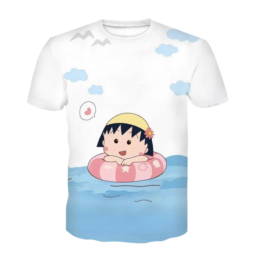 

2020 Fashion 3D Digital Printing Anime Cherry Small Balls Children's Round Neck T-shirt Men and Women Casual T-shirt Breathable