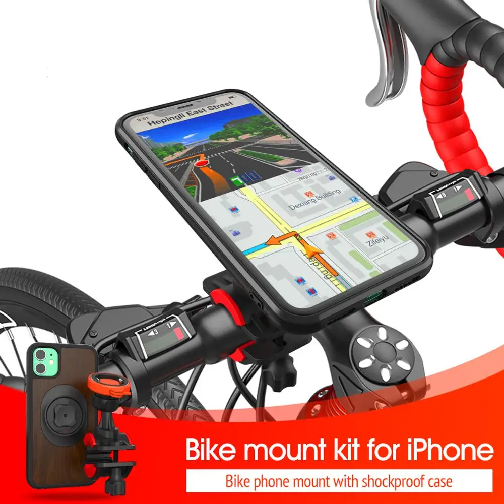 

Universal Bike Mount Phone holder bicycle Bracket Clip Can rotate Stand With shockproof case for iPhone 11Pro XS MAX Xr 8plug 76