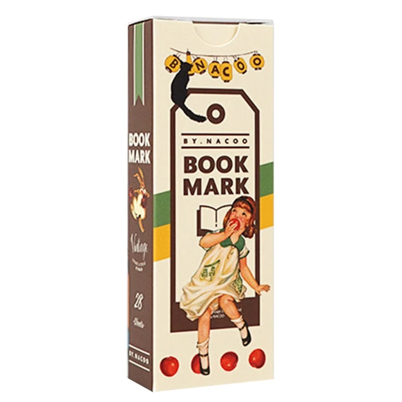 

50LA Retro Bookmark Colored Space Bookmark Paper Creative Stationery Tab For Books
