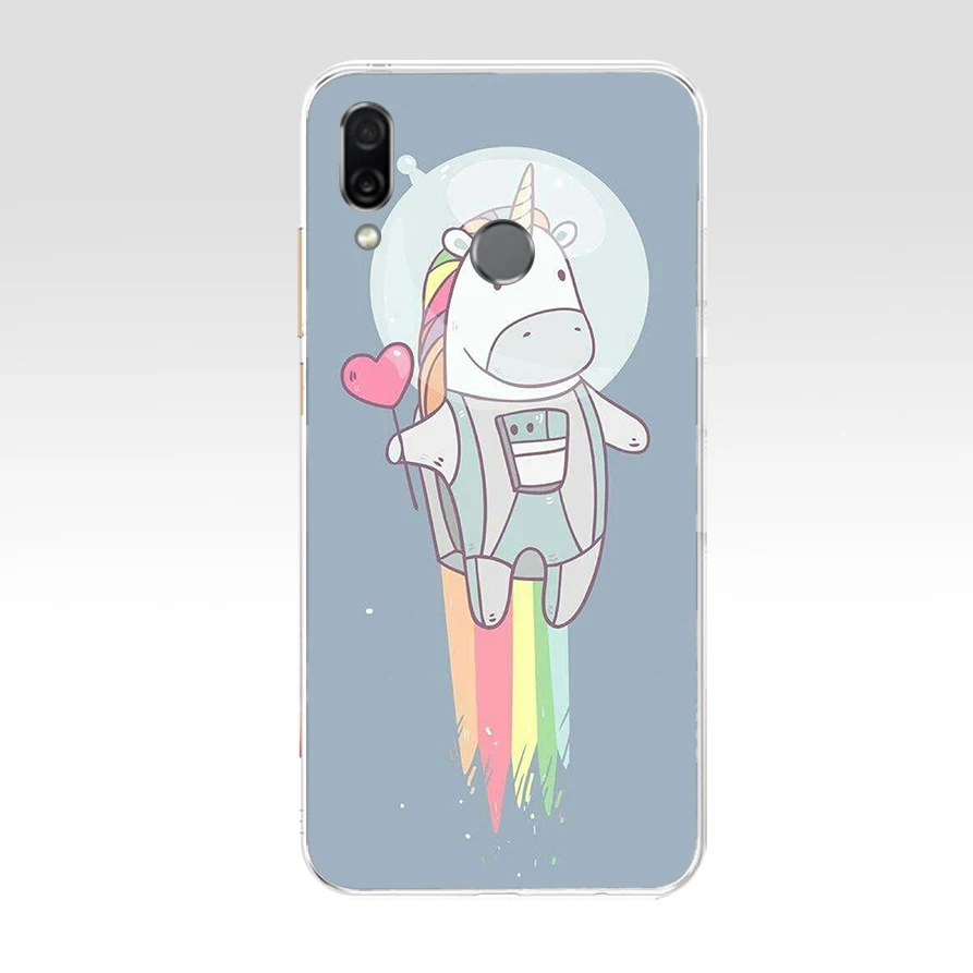 74AA Unicorn On Rainbow Jetpack Soft TPU Case Cover For Huawei Honor 8 8S 8X Lite 9 | Мобильные телефоны и аксессуары