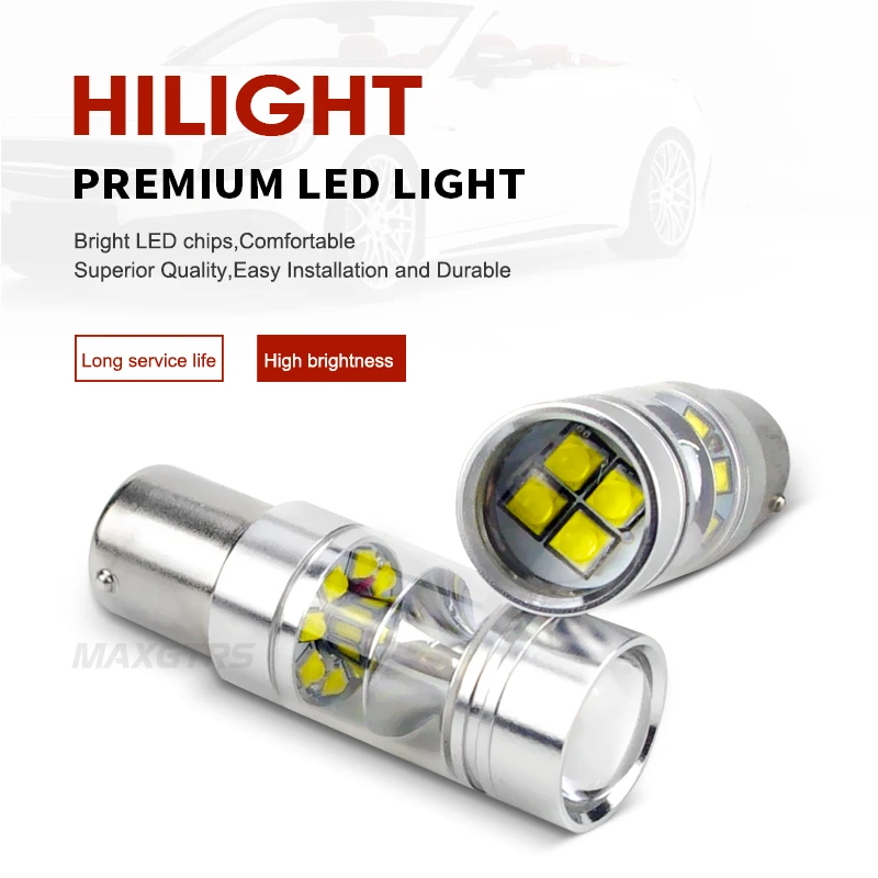 2x S25 1156 1157 7440 7443 W21W BA15S P21W 100 Вт CREE чип XBD светодиодный фонарь заднего хода лампа DRL сигнал поворота парковочные задние фонари