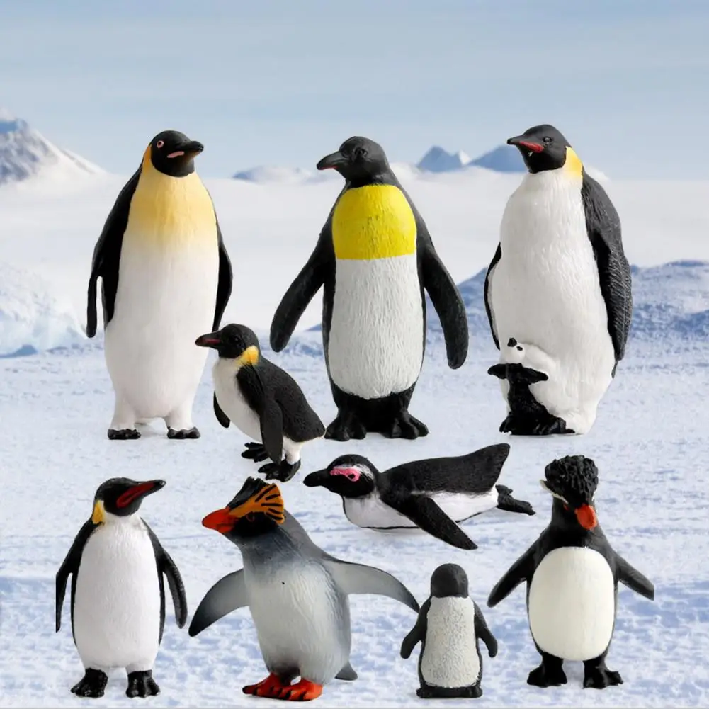 

1PC Polar Penguin Figurine Animal Model Fairy Garden Home Decor Miniature Ornament Decoration DIY Accessories Models Toys