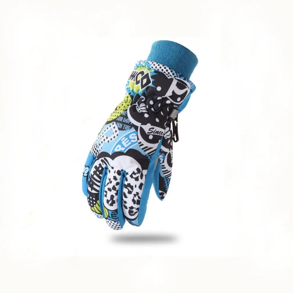 

Детские уличные зимние водонепроницаемые ветрозащитные теплые дышащие перчатки с рисунком из картона для катания на сноуборде и лыжах