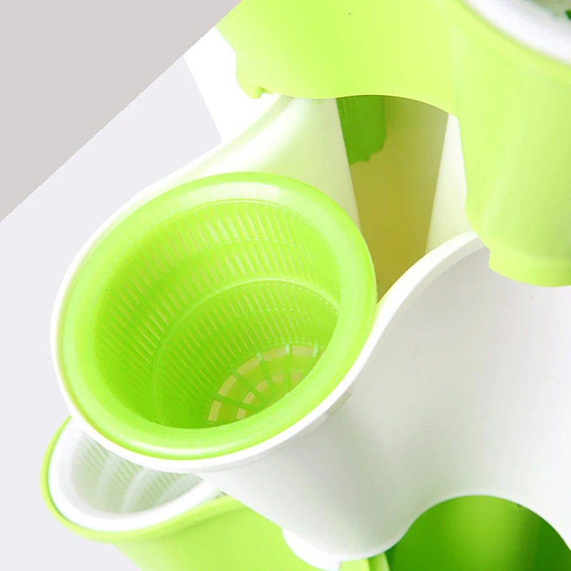 

Multilayer Plastic Flower Pot Vegetable Planter Soilless Cultivation Equipment Petal Shape Combined Flower Pot