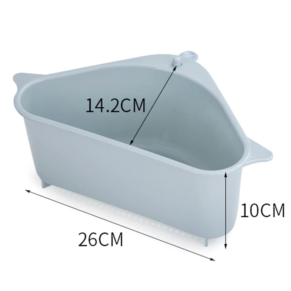 Triangular Sink Drain Shelf Drop Shipping Kitchen Gadget Vegetable Shelving Suction Cup Sponge Rack Storage Tool |