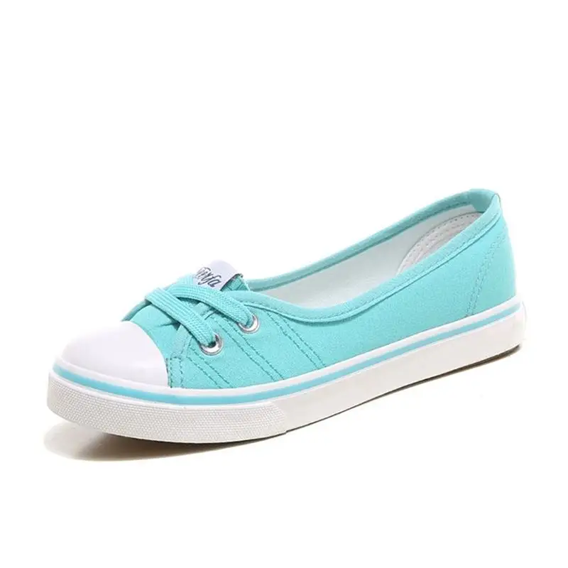 Весенне летние женские парусиновые туфли на плоской подошве Дышащие