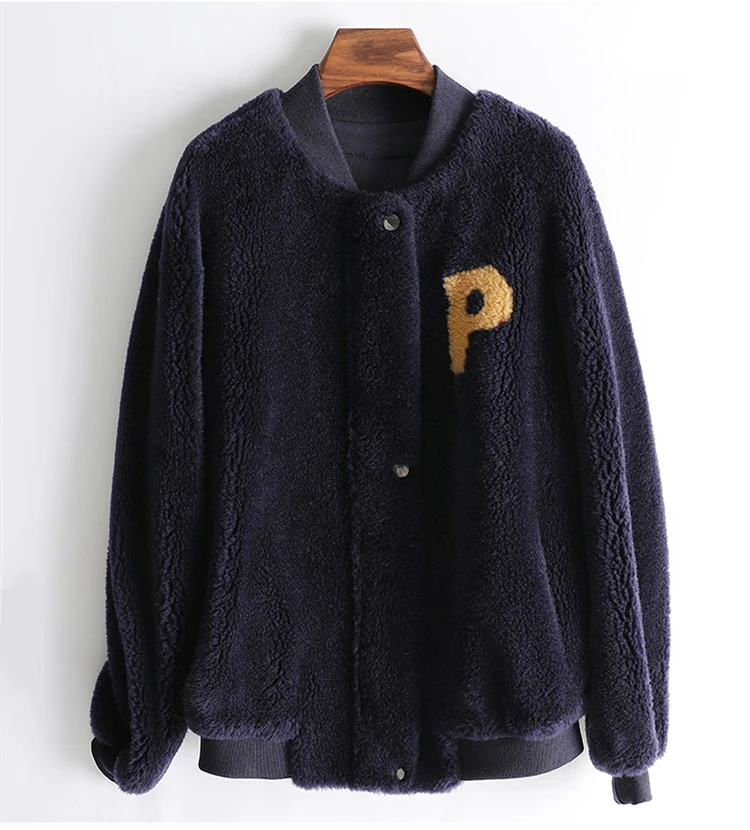 

GOURS Winter Genuine Shearling Jackets for Women Fashion Natural Wool Real Fur Overcoats Thick Warm 2021 New Arrival LD6802