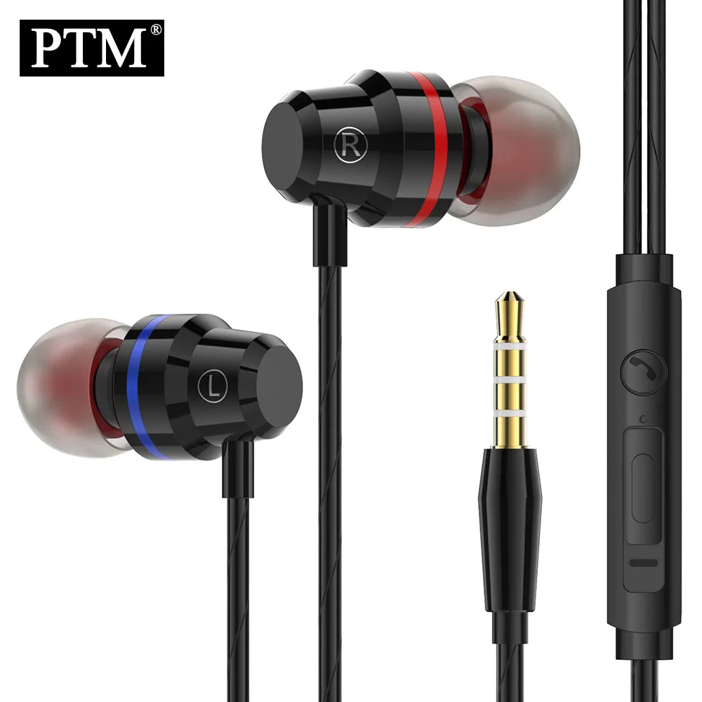 PTM M5 стерео наушники С Микрофоном Объем Управление Бас гарнитура для