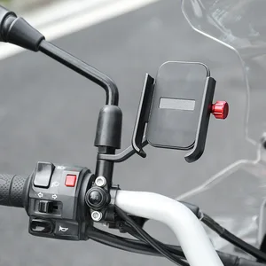 vmonv aluminum alloy motorcycle rearview mirror universal cell phone holder stand support handlebar bike moto mobile phone mount free global shipping
