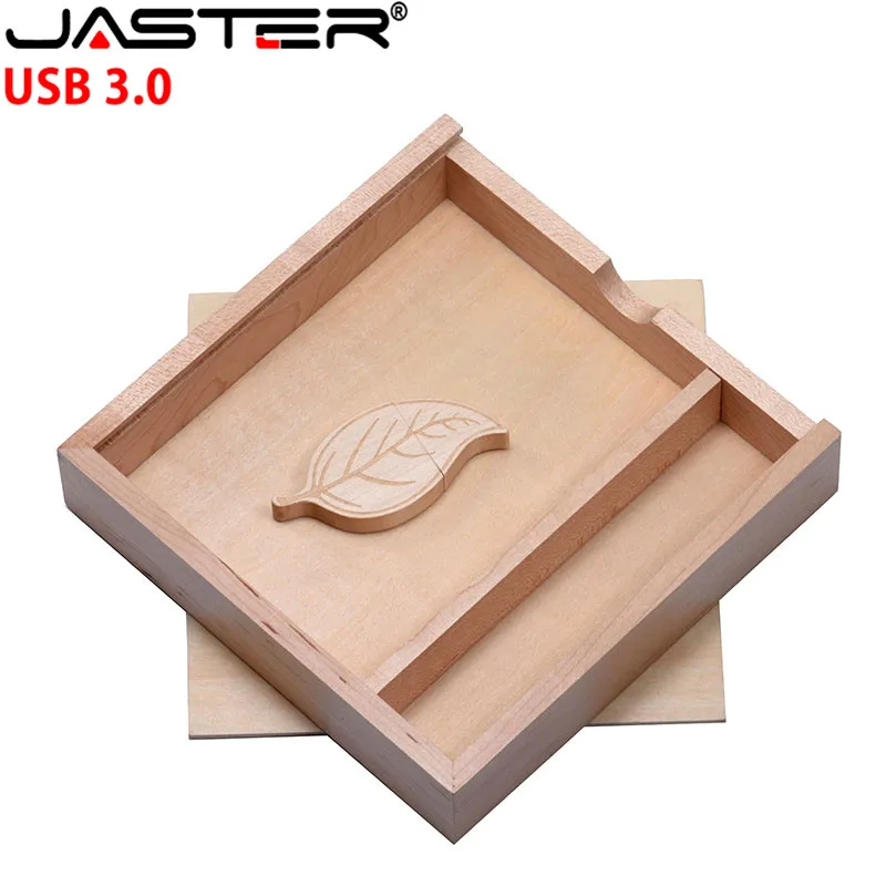 Флэш накопитель JASTER с деревянными листьями USB 3 0 4 ГБ 8 16 32 128 флэш (170*170*35 мм)