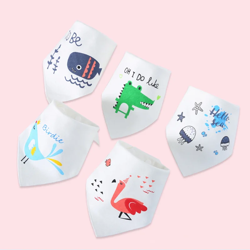 

Christmas Baby Bibs Boy Girl Bandana Bib Burp Cloth Print Animal Triangle Cotton Baby Scarf Meal Collar Burp Baby Accessories